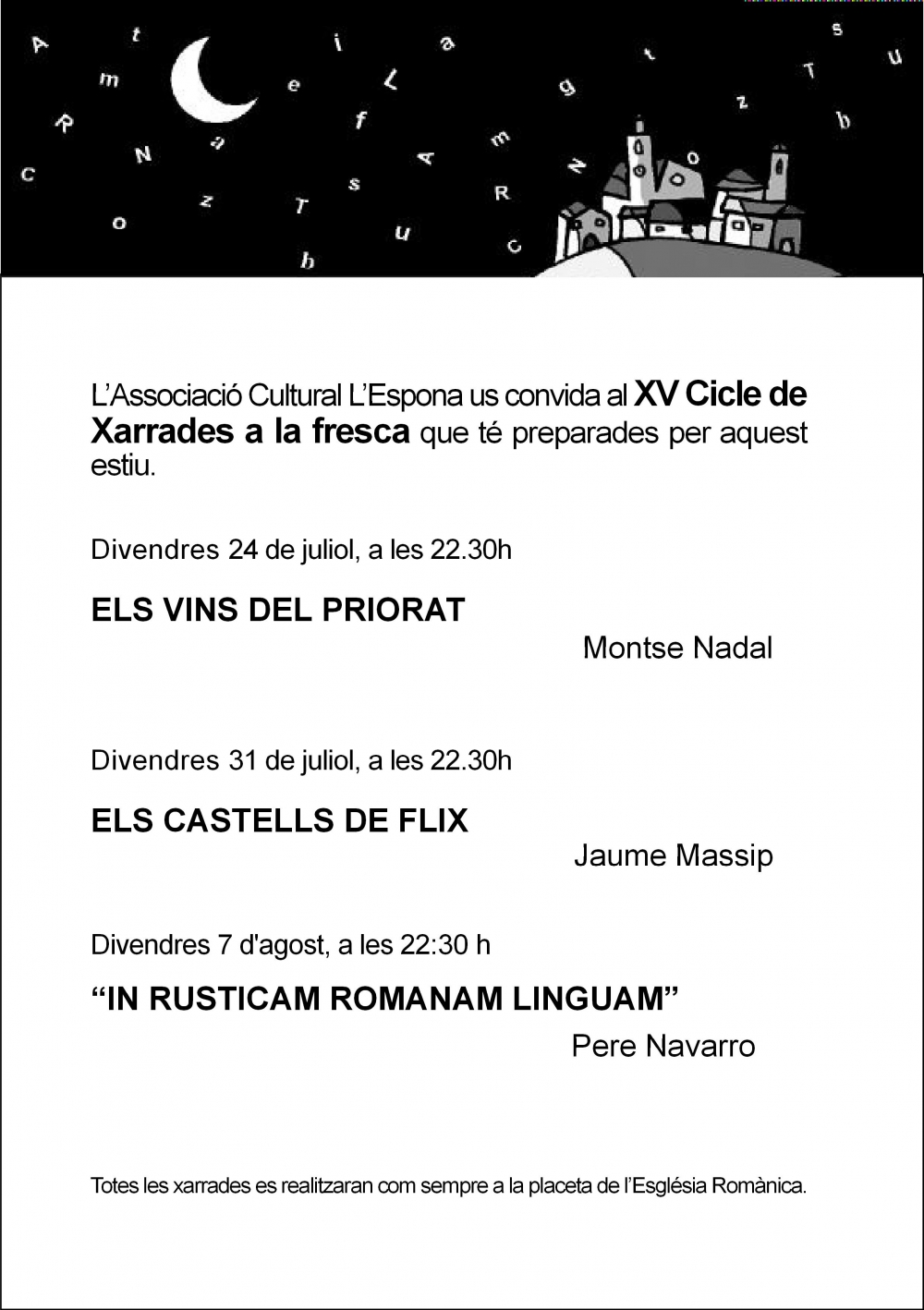 XV Cicle de xarrades a la fresca (2015)