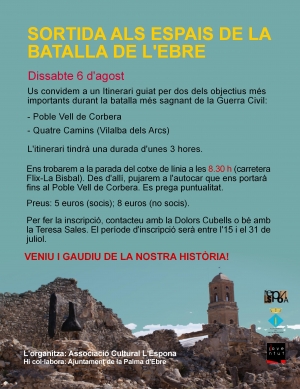 Sortida als espais de la batalla de l'Ebre
