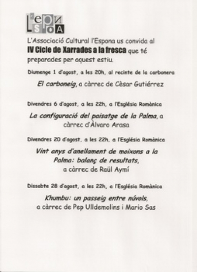 IV Cicle de xarrades a la fresca (2004)