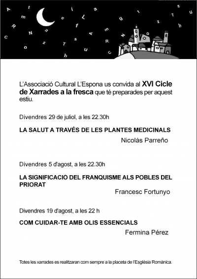 XVI Cicle de xarrades a la fresca (2016)