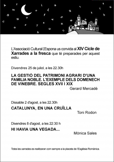 XIV Cicle de xarrades a la fresca (2014)